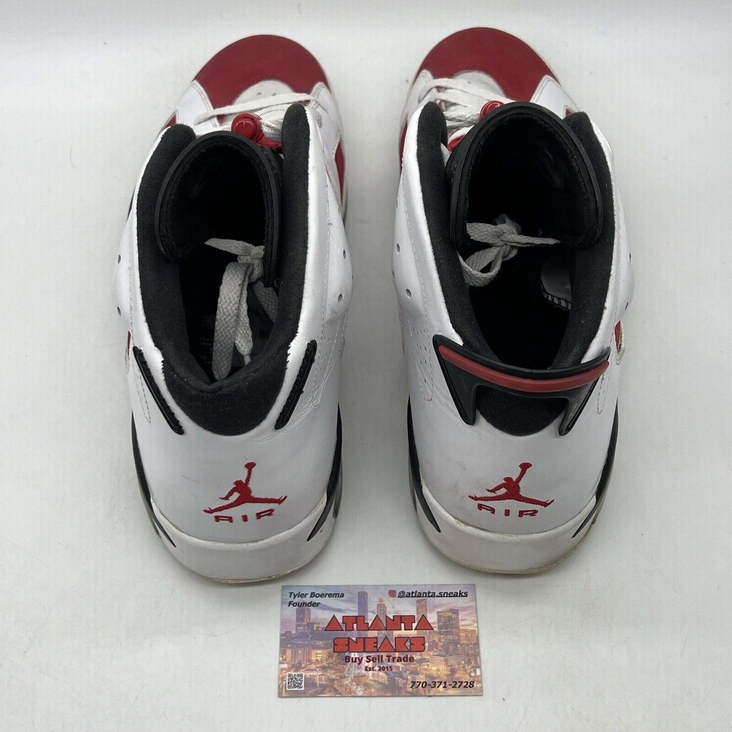 Size 13 - Air Jordan 6 Retro 2014 Carmine Red White Black Suede (384664-160)