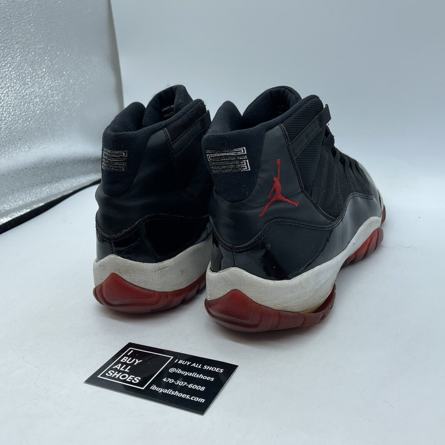 Size 11 - Jordan 11 Retro Bred 2012 Black White Red Leather Suede (378037-010)