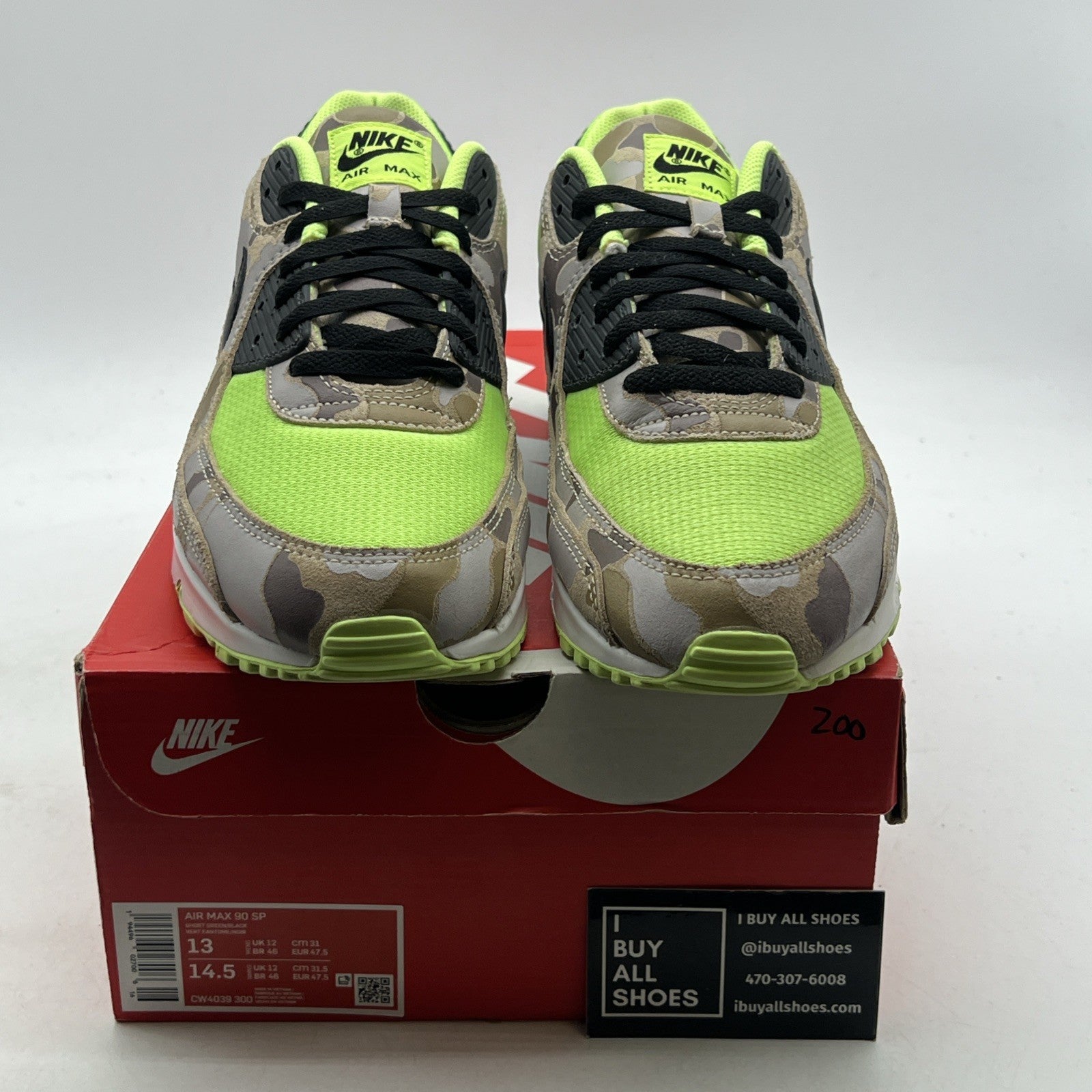 Size 13 - Nike Air Max 90 Green Camo (CW4039-300)