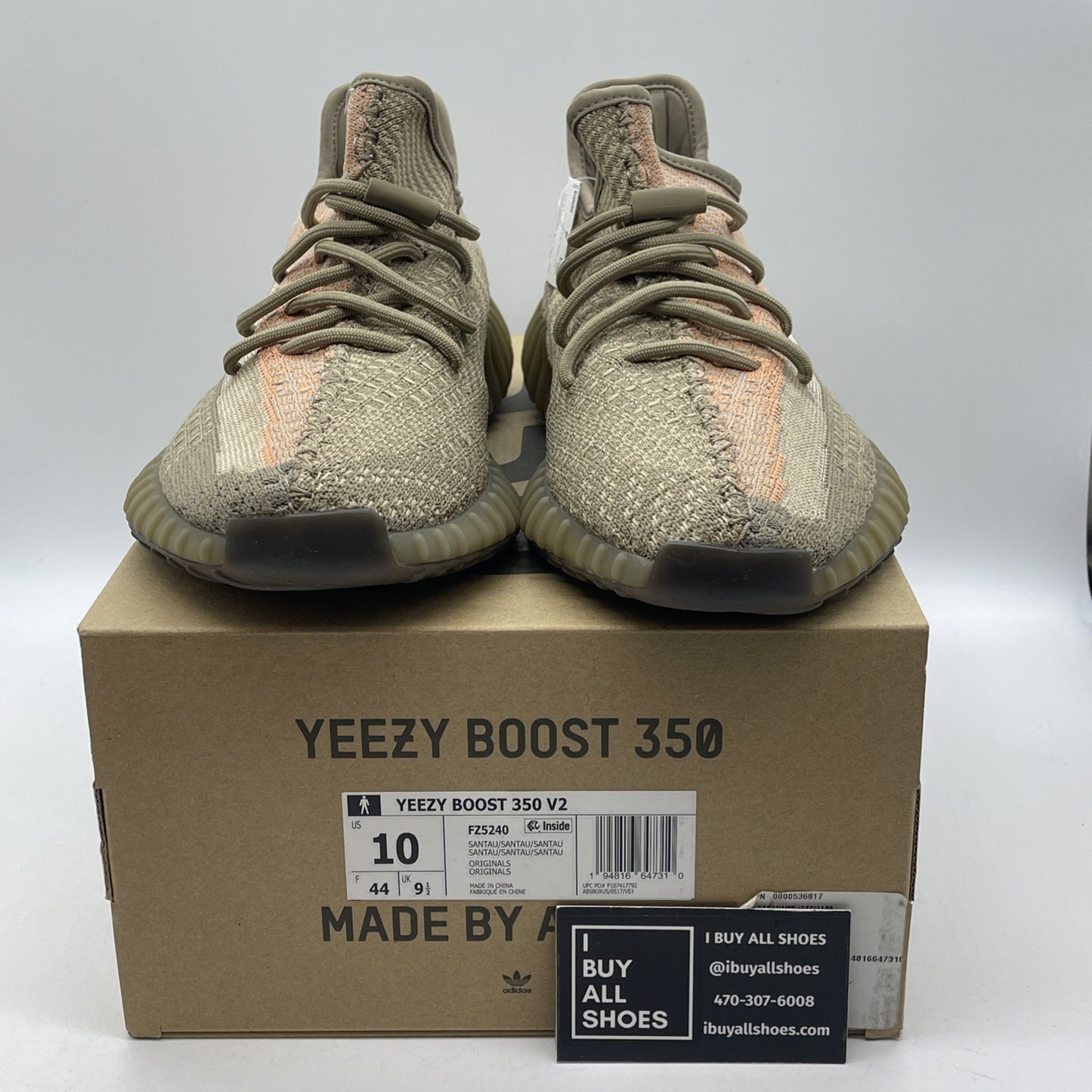 Size 10 - Yeezy Boost 350 V2 Sand Taupe Brown Suede (FZ5240)
