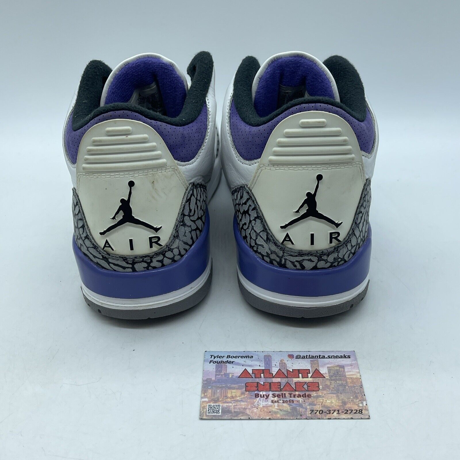 Size 10.5 - Jordan 3 Retro Mid Dark Iris Purple White Leather (CT8532-105)