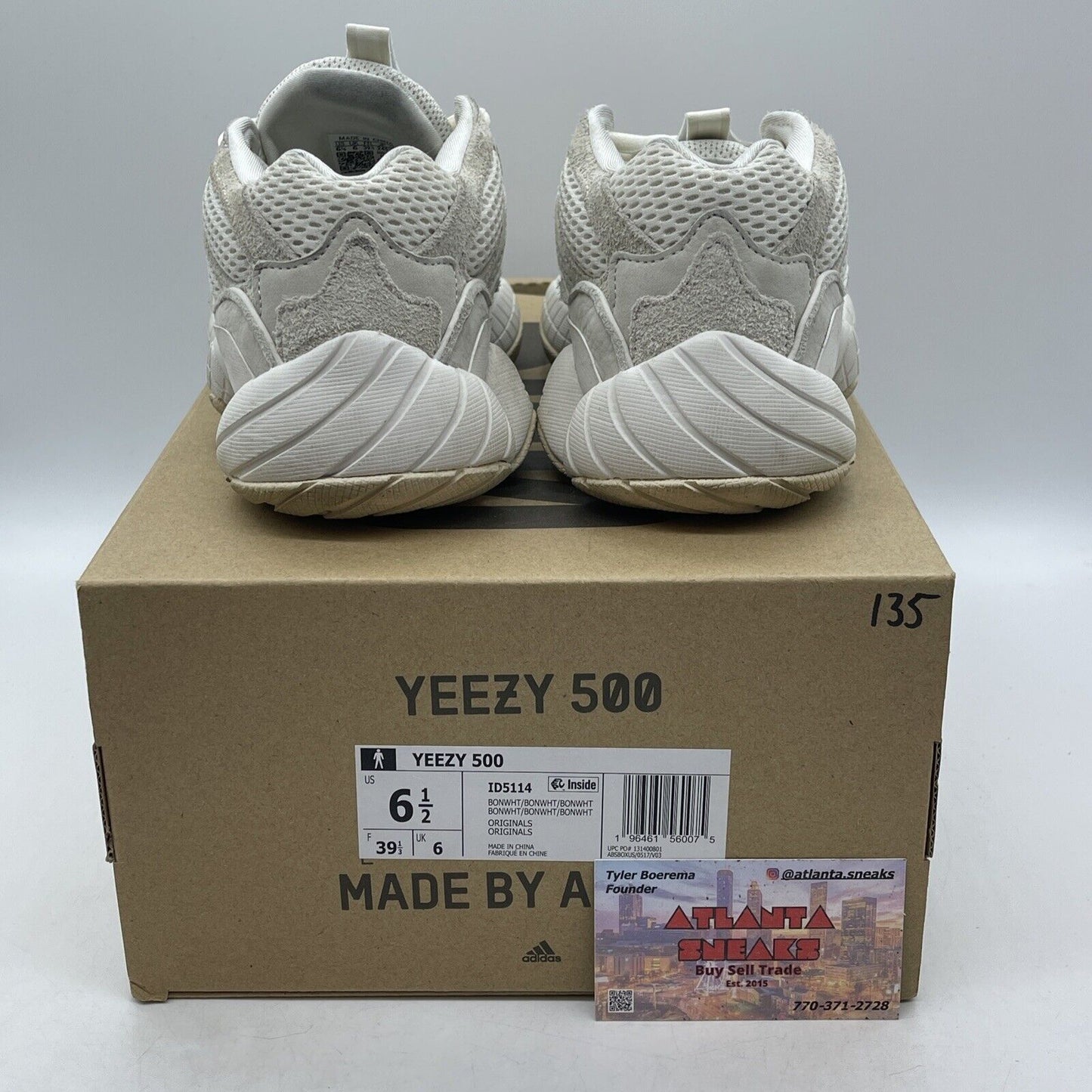 Size 6.5 - Adidas Yeezy 50” Bone White  Tan White Suede (ID5114)