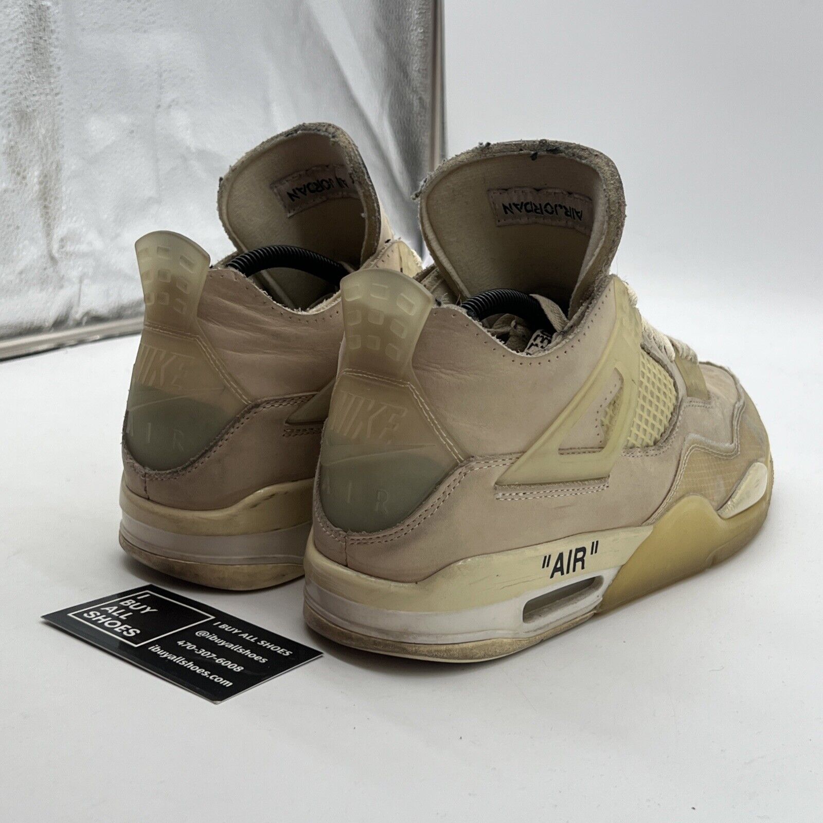 Size 10 - Air Jordan 4 SP x Off-White Mid Sail W (CV9388-100)