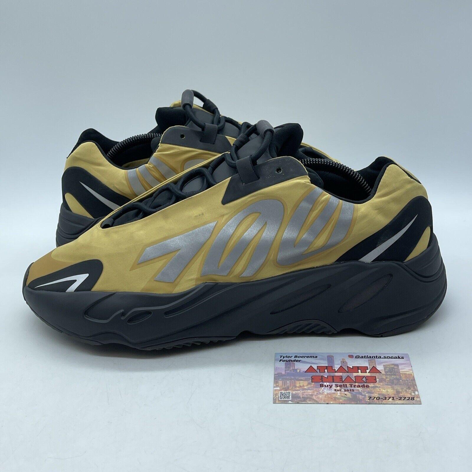 Size 12 - adidas Yeezy Boost 700 MNVN Honey Flux Yellow Black Grey (GZ0717)