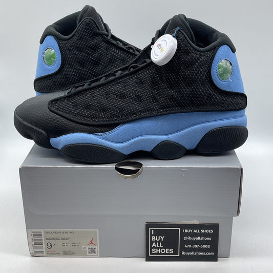 Size 10.5 - Jordan 13 Retro Mid Black University Blue Suede (DJ5982-041)