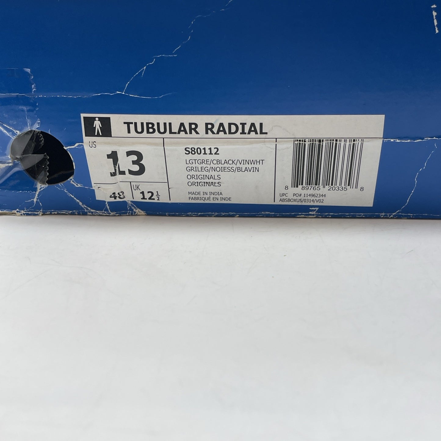 Size 13 - adidas Tubular Radial Light Grey Suede Leather (S80112)