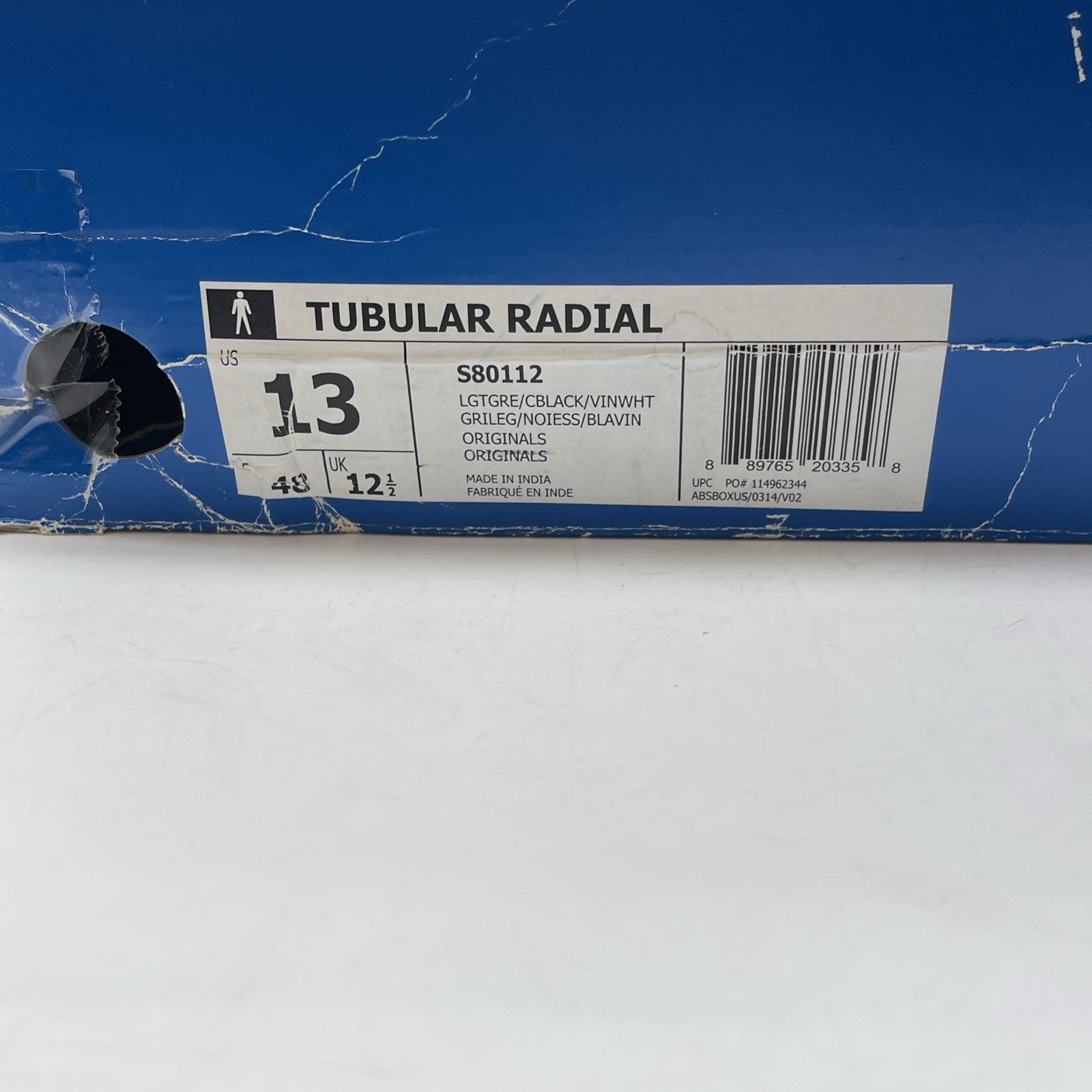Size 13 - adidas Tubular Radial Light Grey Suede Leather (S80112)