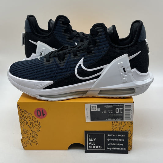 Size 10 - Nike LeBron Witness 6 Black Dark Obsidian (CZ4052-002)