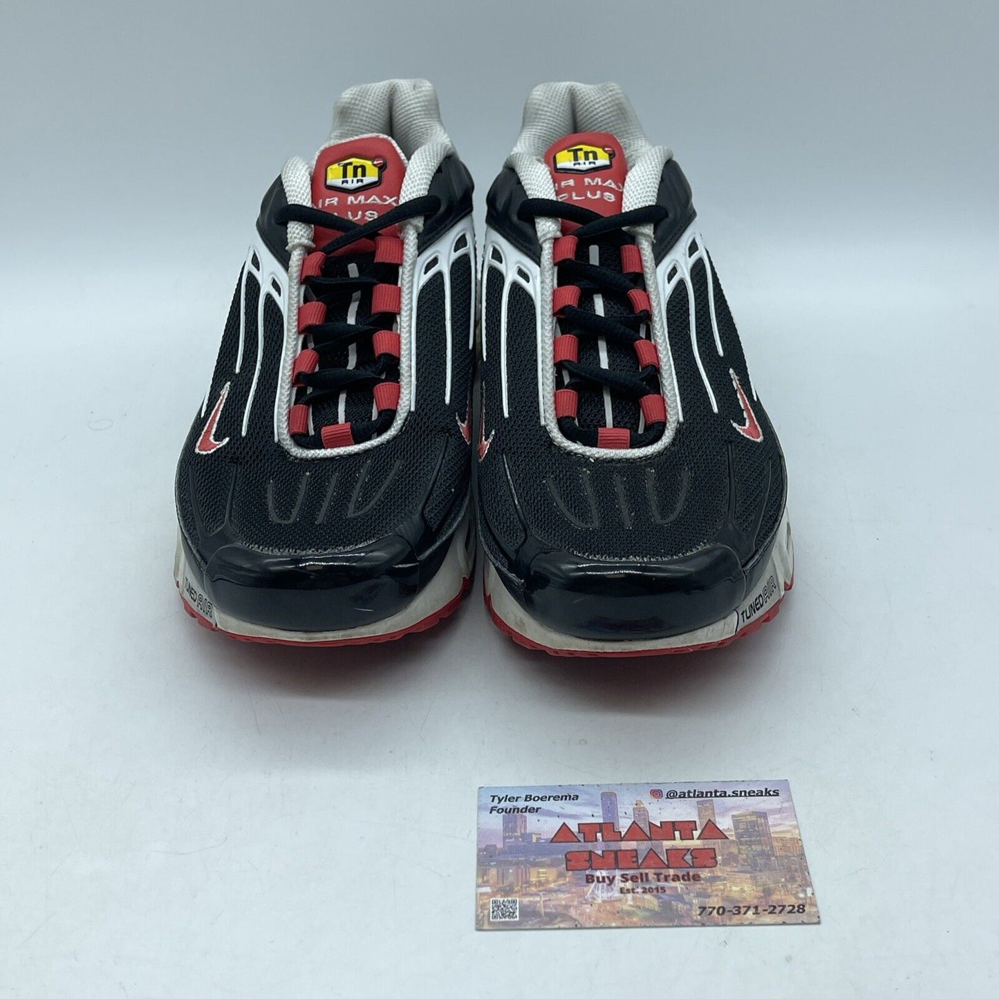 Size 8.5 - Nike Air Max Plus 3 Track Red White Black Suede Leather (CJ0601-001)