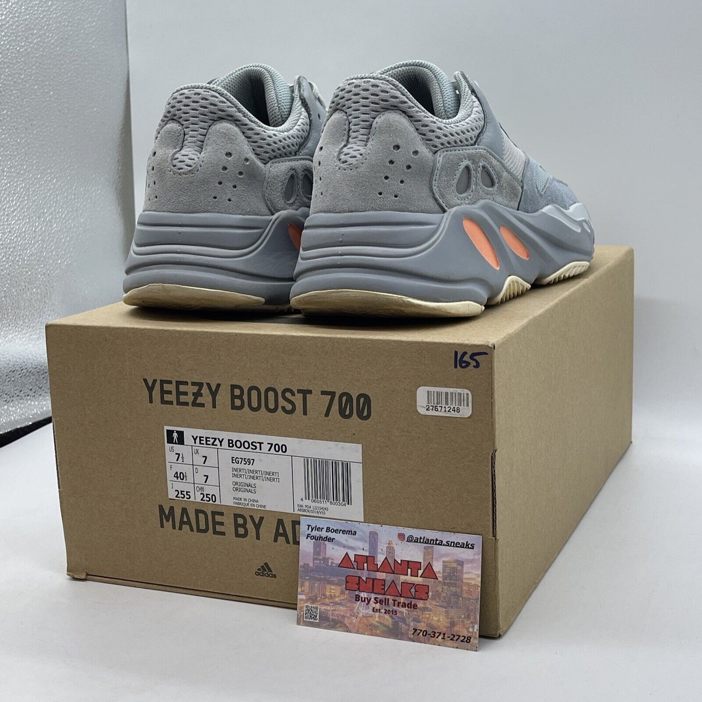 Size 7.5 - adidas Yeezy Boost 700 V1 Inertia Orange Grey Suede (EG7597)