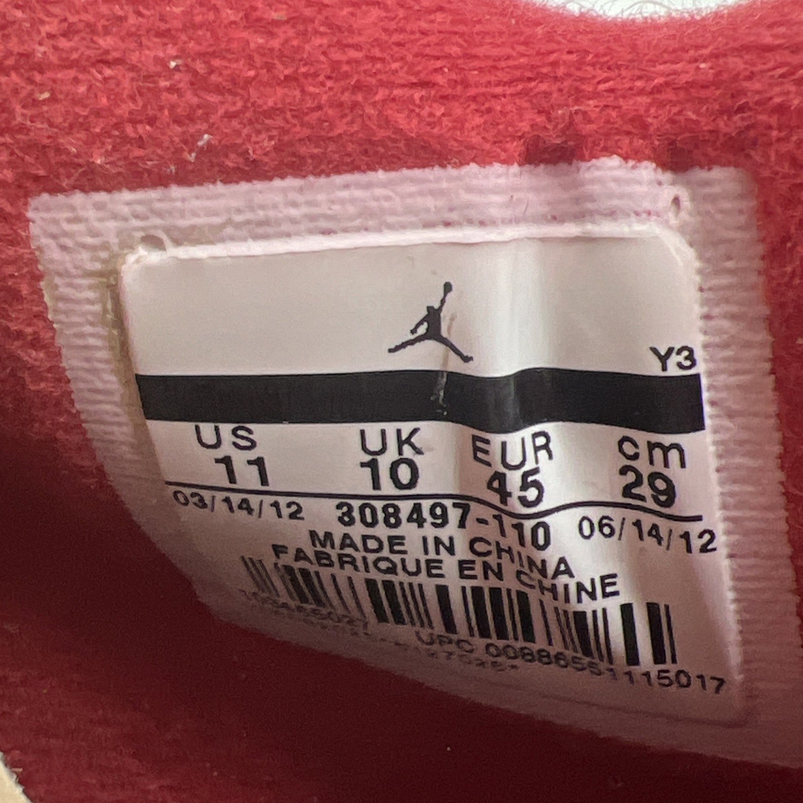 Size 11 - Air Jordan 4 Retro Fire Red 2012 (308497-110)