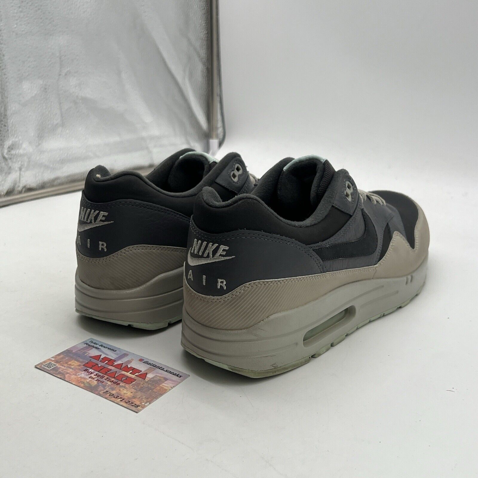 Size 12 - Nike Air Max 1 Leather Dark Ash (655466-201)