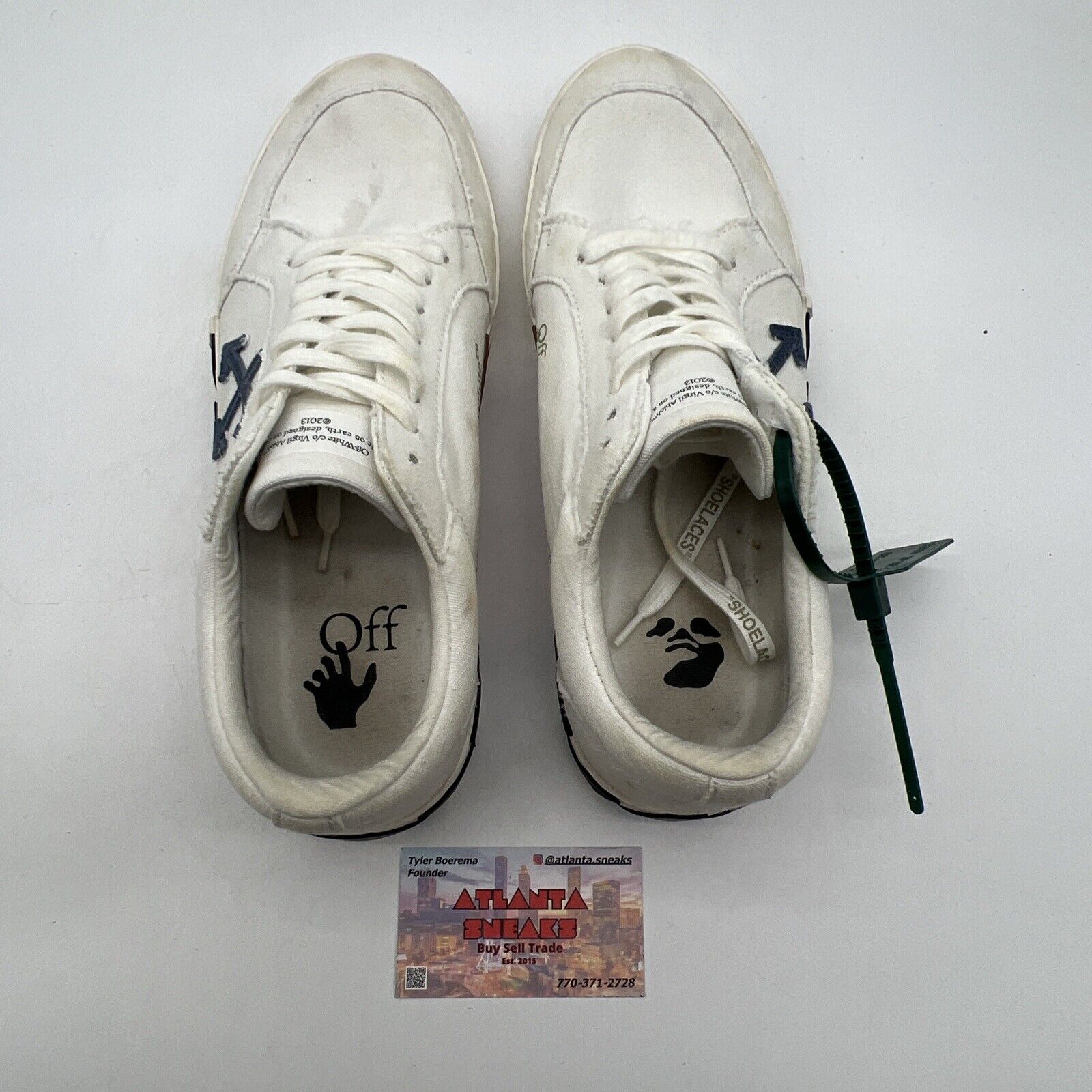 Size 11 - Off-White Vulc White Navy White Black Grey (OMlA085C99FAB001-0146)