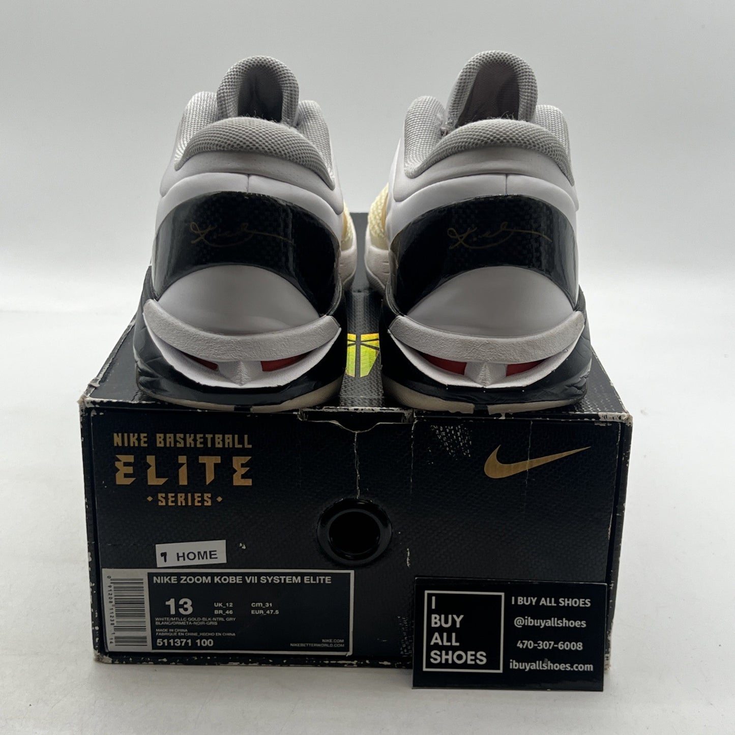 Size 13 - Nike Zoom Kobe 7 System Elite Home (511371-100)