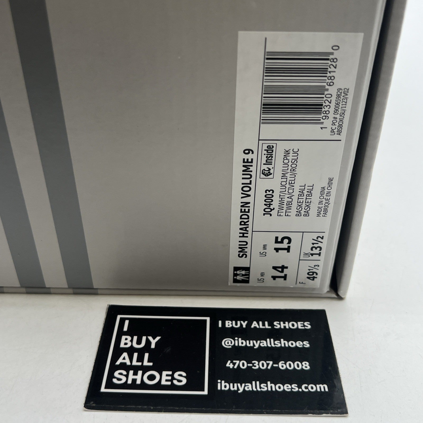Size 14 - adidas Jalen Williams x Harden Vol. 9 White Lucid Lime Pink (JQ4003)