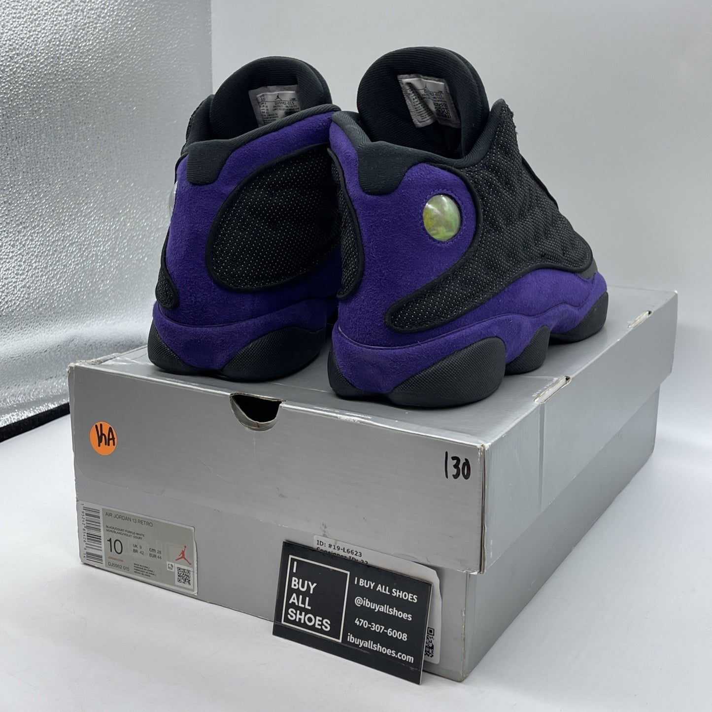 Size 10 - Jordan 13 Retro Court Purple Black Suede Leather (DJ5982-015)