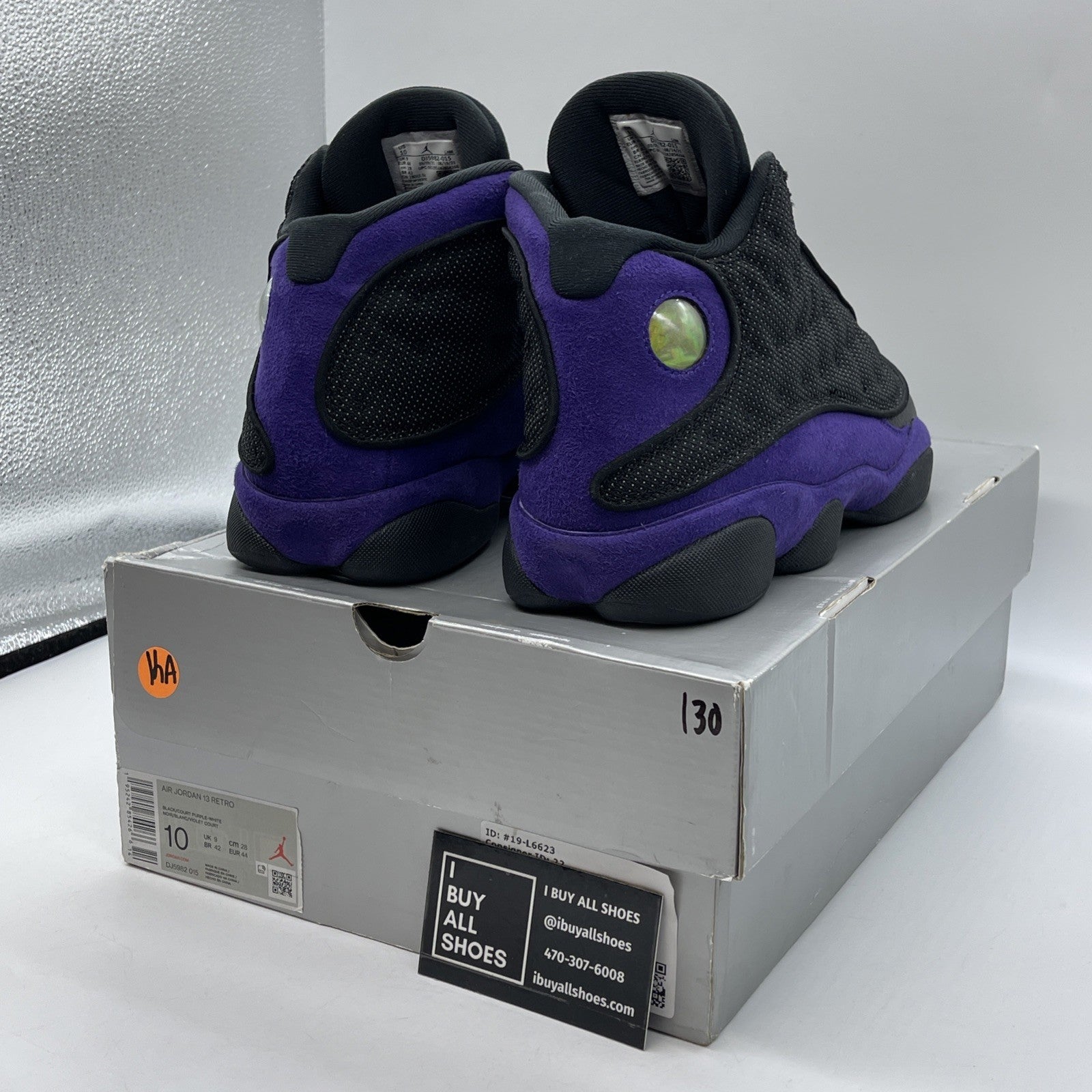 Size 10 - Jordan 13 Retro Court Purple Black Suede Leather (DJ5982-015)