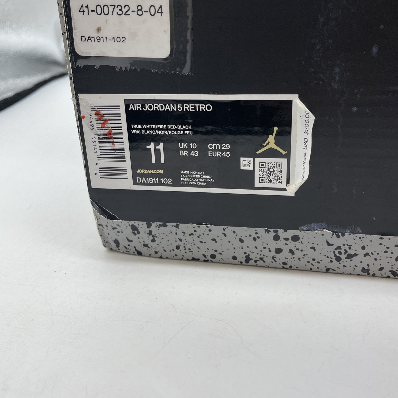 Size 11 - Jordan 5 Retro Mid Fire Red White Black Leather (DA1911-102)