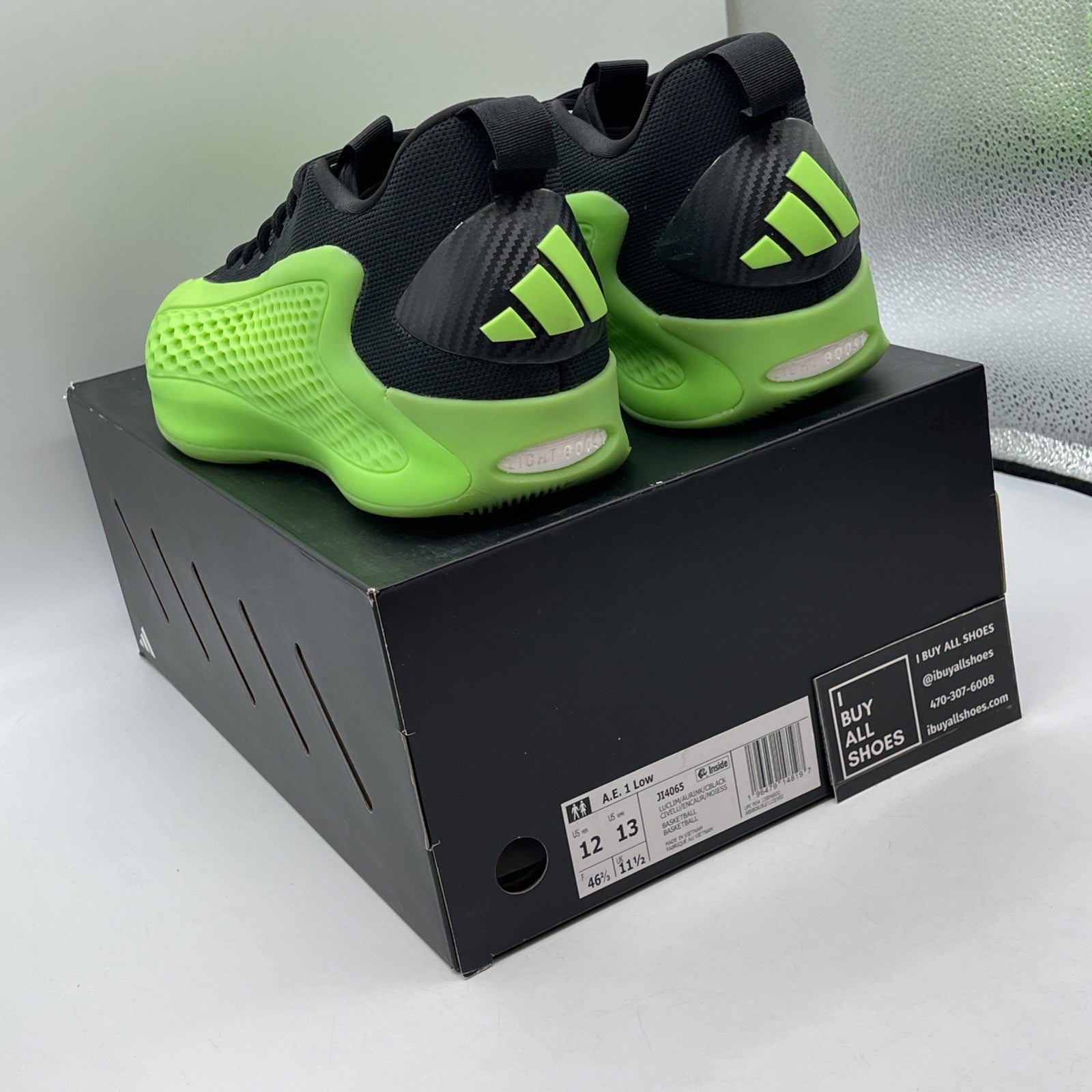 Size 12 - adidas AE 1 Low Slime Green Black Suede (JI4065)