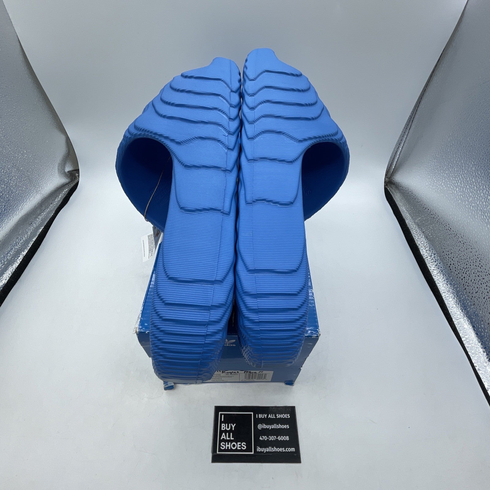 Size 13 - adidas Originals Adilette 22 Slides Black Blue (ID7956)