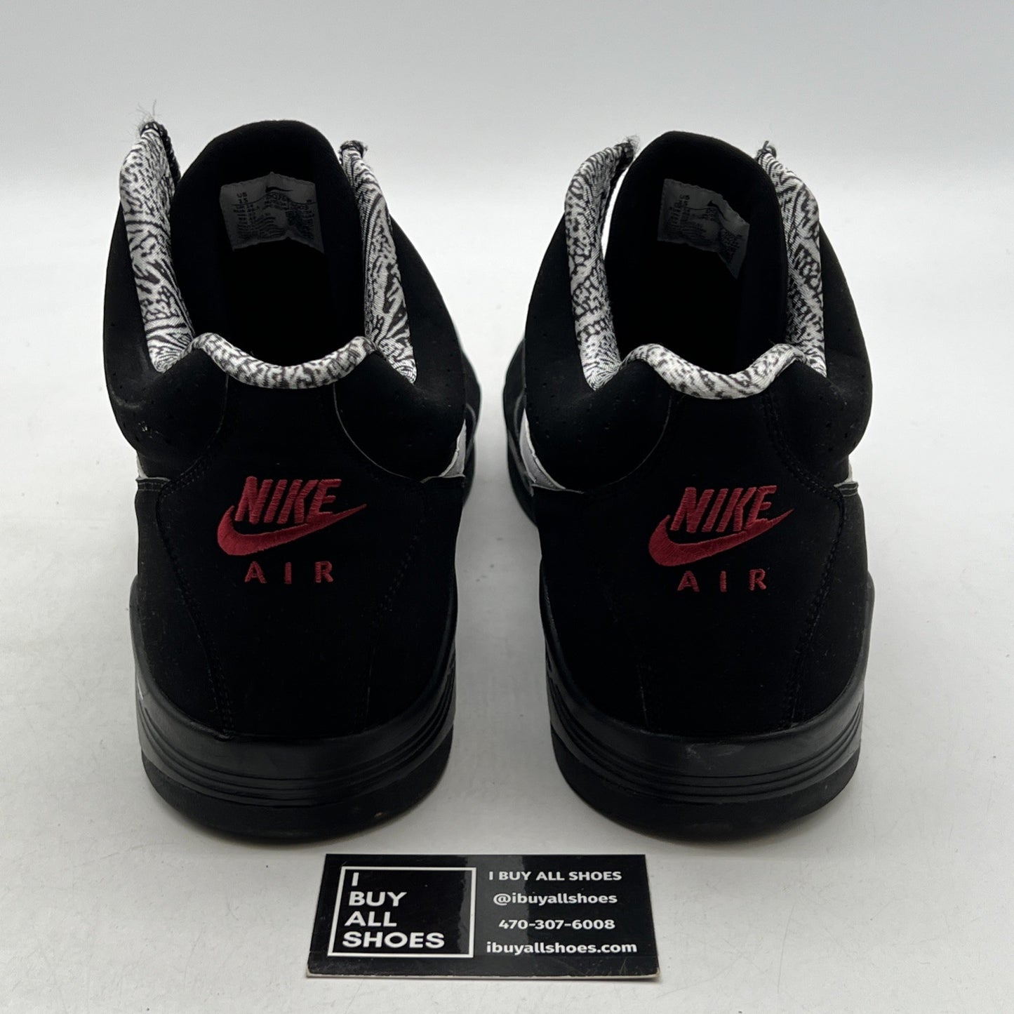 Size 15 - Nike Air Flight Lite Mid Black White (DQ7687-003)