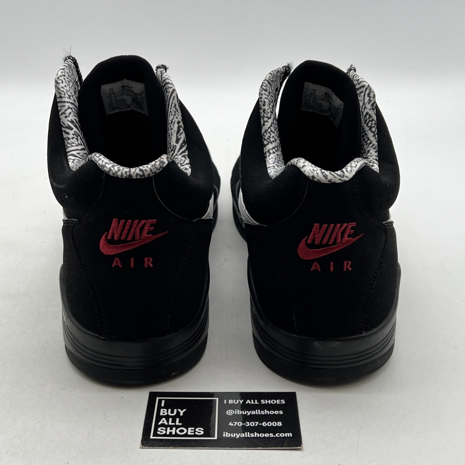 Size 15 - Nike Air Flight Lite Mid Black White (DQ7687-003)