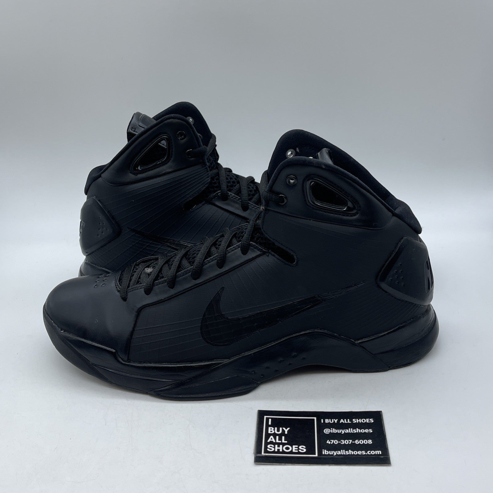 Size 12 - Nike Hyperdunk '08 Retro Triple Black Leather Suede (820321-002)