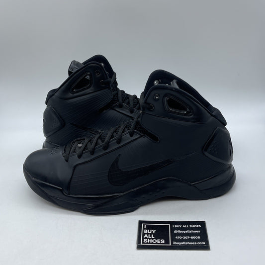 Size 12 - Nike Hyperdunk '08 Retro Triple Black Leather Suede (820321-002)