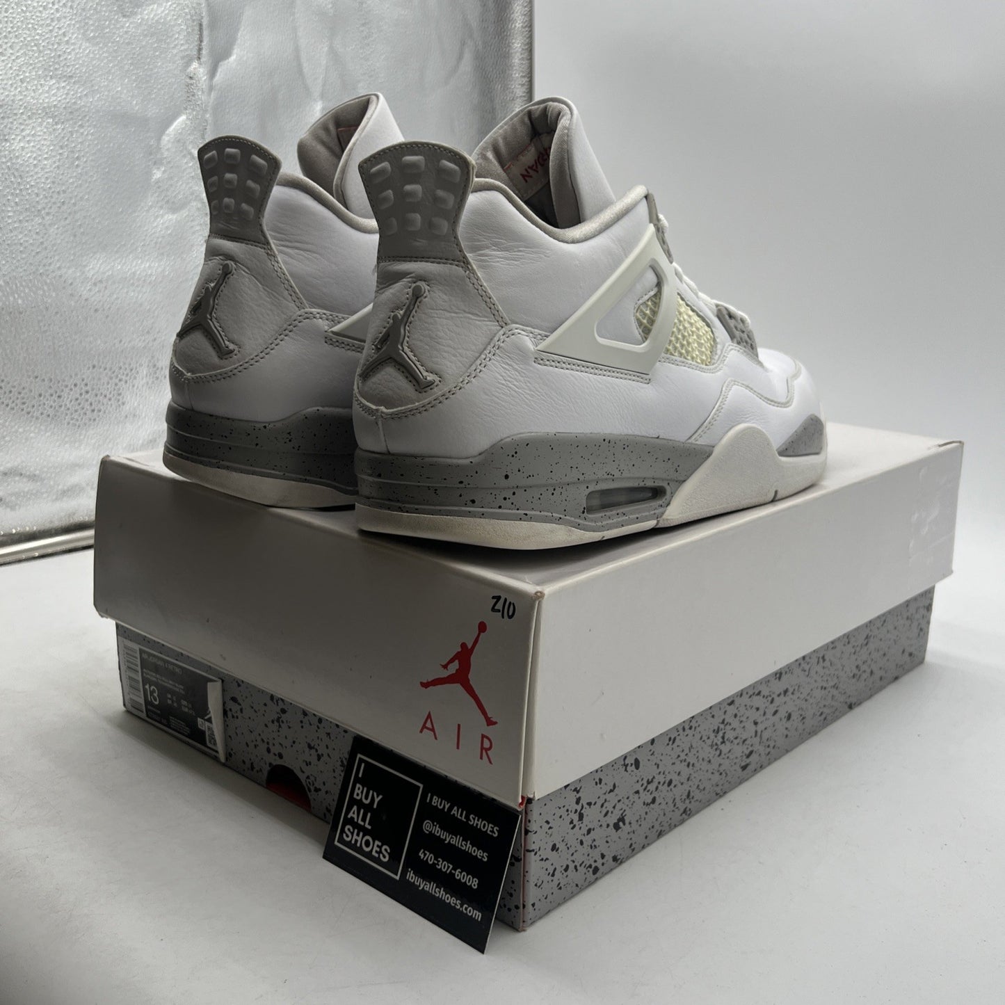 Size 13 - Air Jordan 4 Retro Mid White Oreo (CT8527-100)