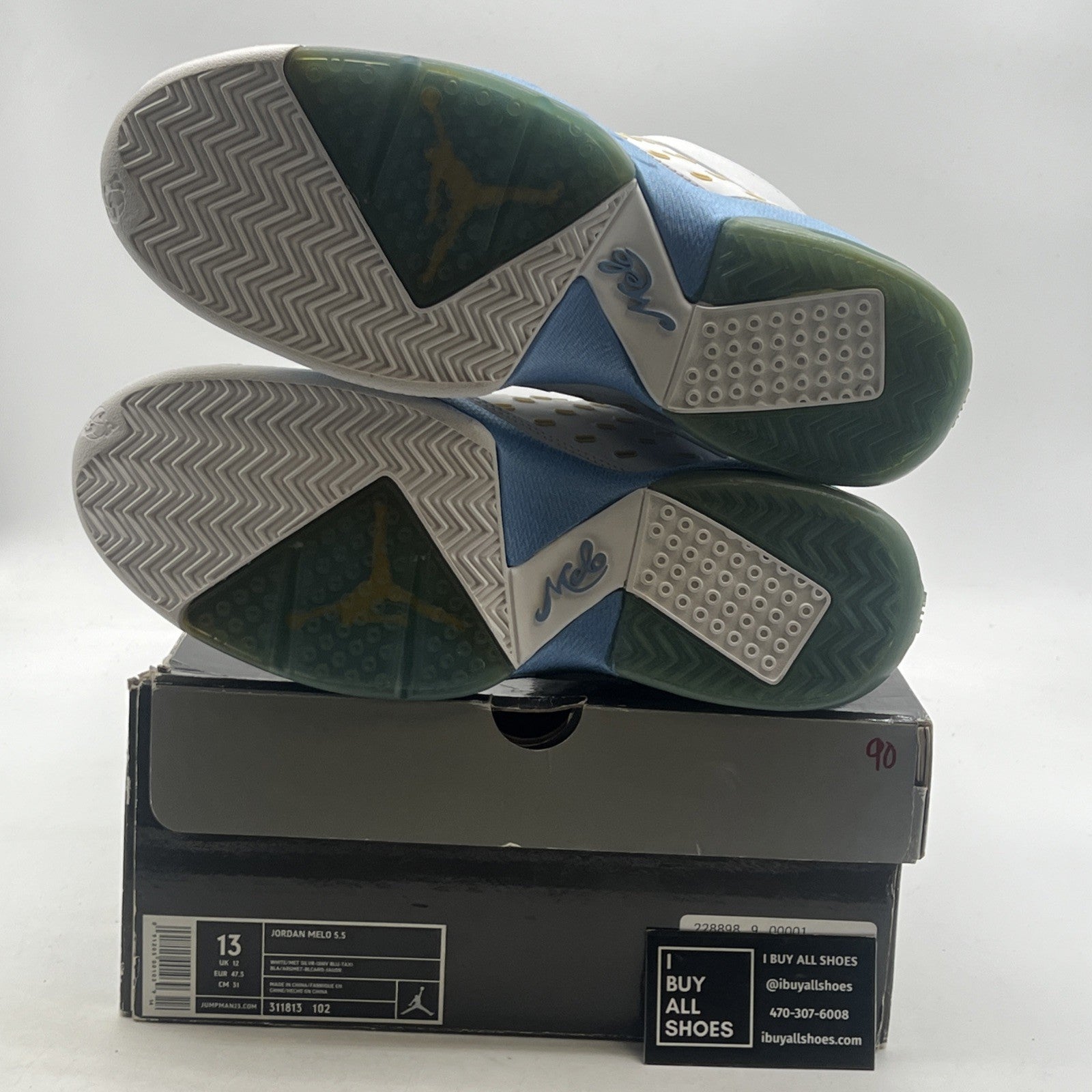 Size 13 - Air Jordan Melo 5.5 White (311813-102)