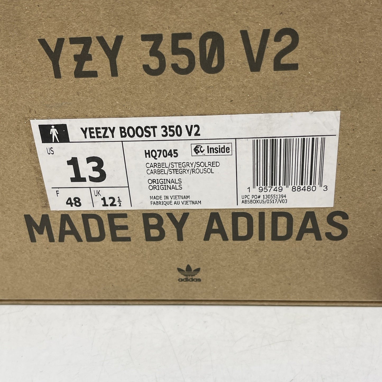 Size 13 - adidas Yeezy Boost 350 V2 Low Carbon Beluga Green Suede (HQ7045)