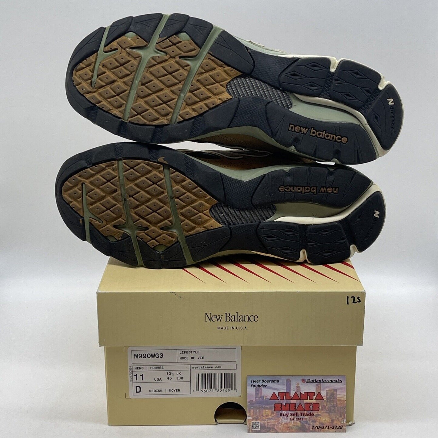 Size 11 - New Balance Teddy Santis x 990v3 Made in USA Tan Green Suede (M990WG3)