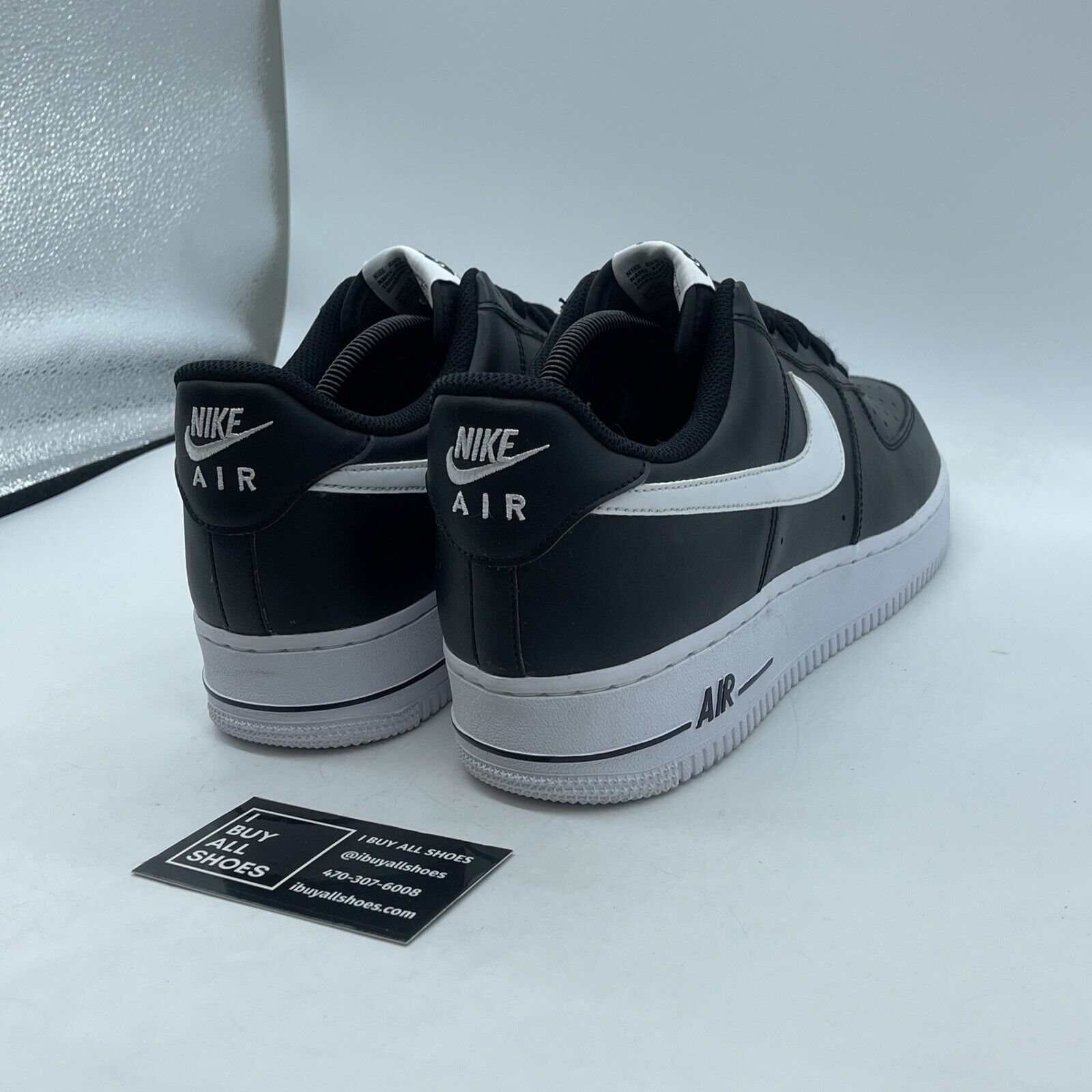 Size 11.5 - Nike Air Force 1 '07 AN20 Black White Suede Leather (CJ0952-001)