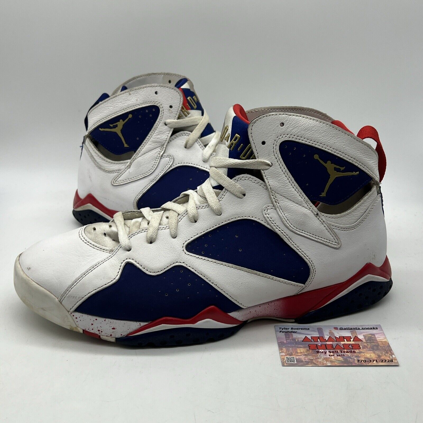 Size 14 - Air Jordan 7 Retro Tinker Alternate White Red Navy Leather 304775-123