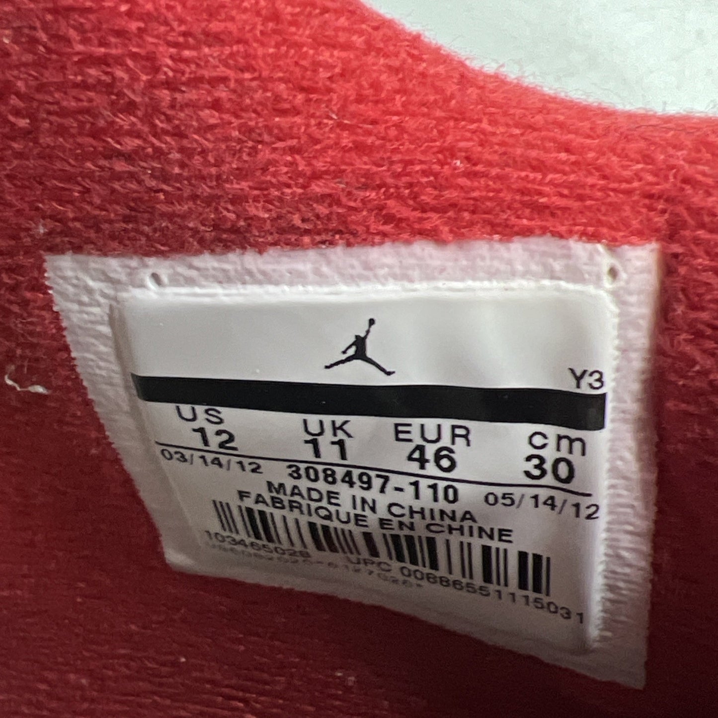 Size 12 - Air Jordan 4 Retro Fire Red 2012 (308497-110)