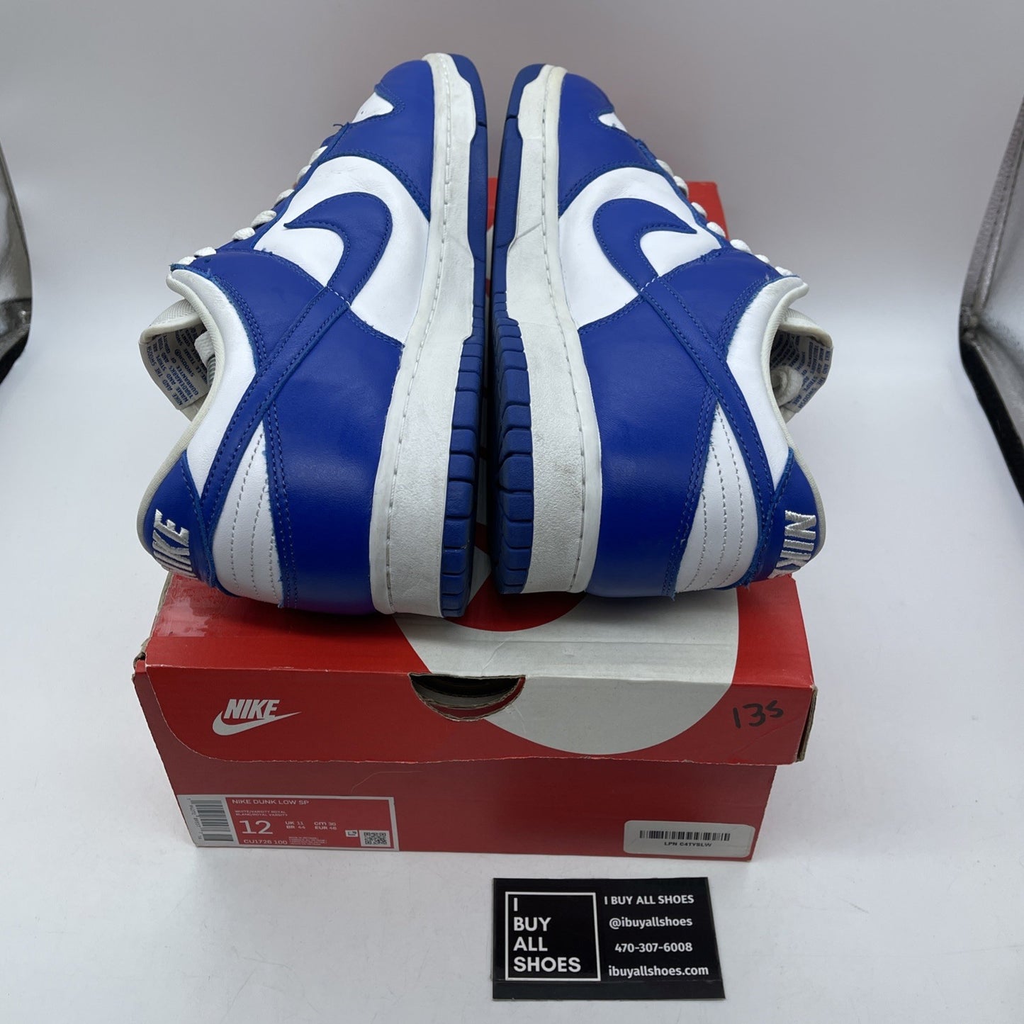 Size 12 - Nike Dunk Low Retro SP Kentucky 2020 Blue White Leather (CU1726-100)