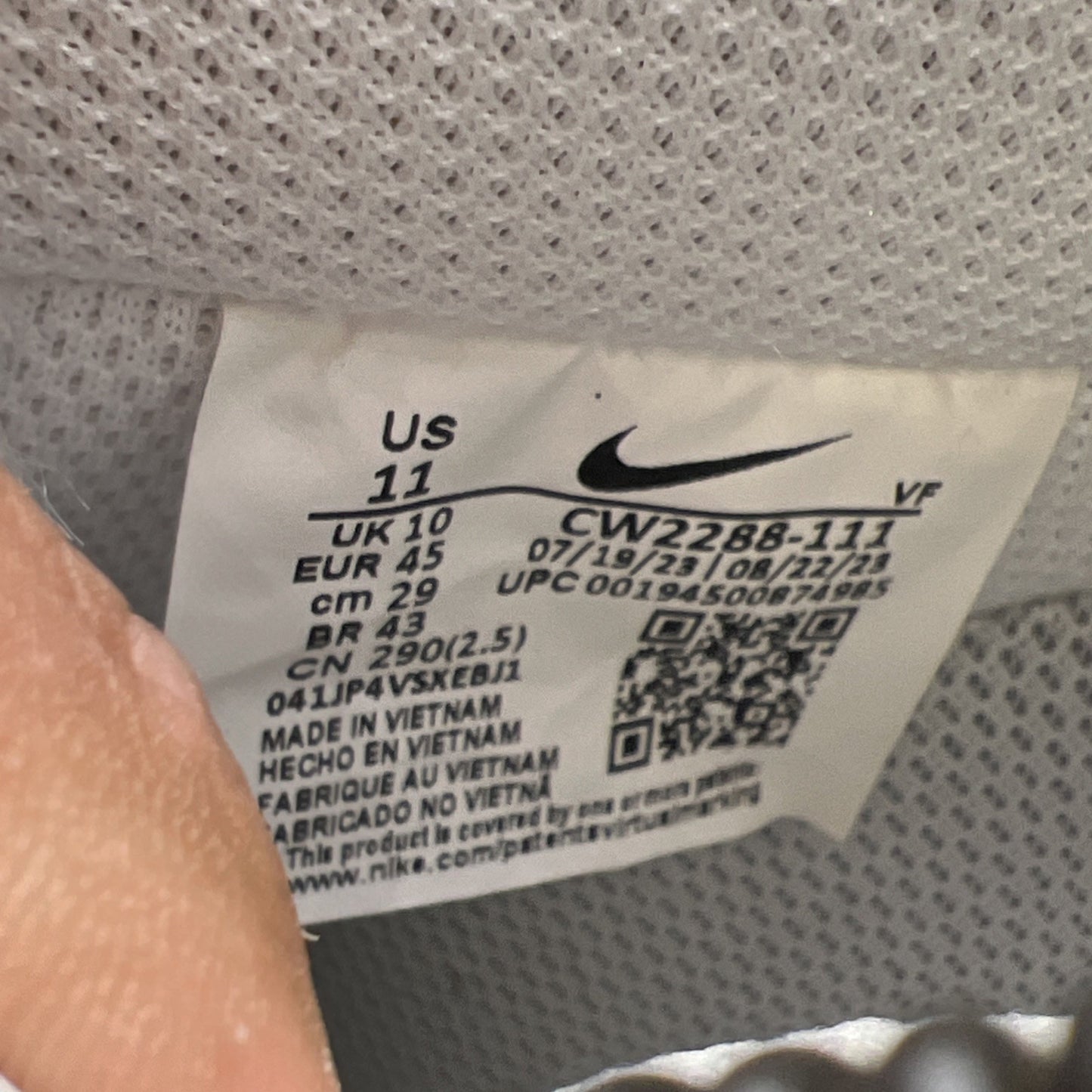 Size 11 - Nike Air Force 1 '07 Low Triple White (CW2288-111)