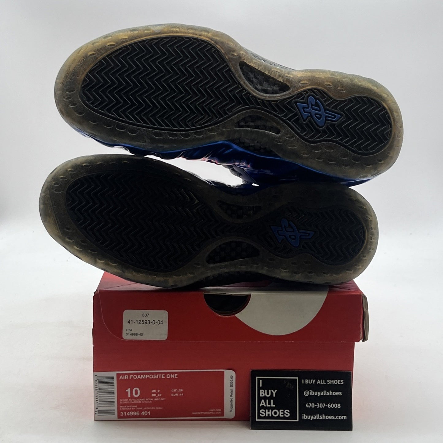 Size 10 - Nike Air Foamposite One Sport Royal (314996-401)