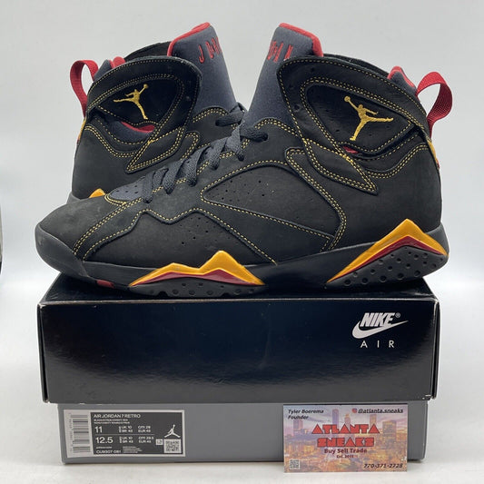 Size 11 - Jordan 7 Retro Citrus Black Orange Red Suede (CU9307-081)