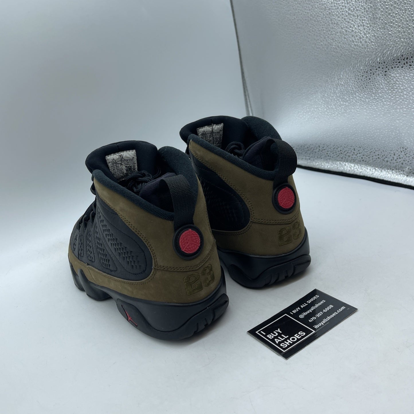 Size 10.5 - Air Jordan 9 Retro 2024 Olive Green Black Red Suede (HV4794-030)