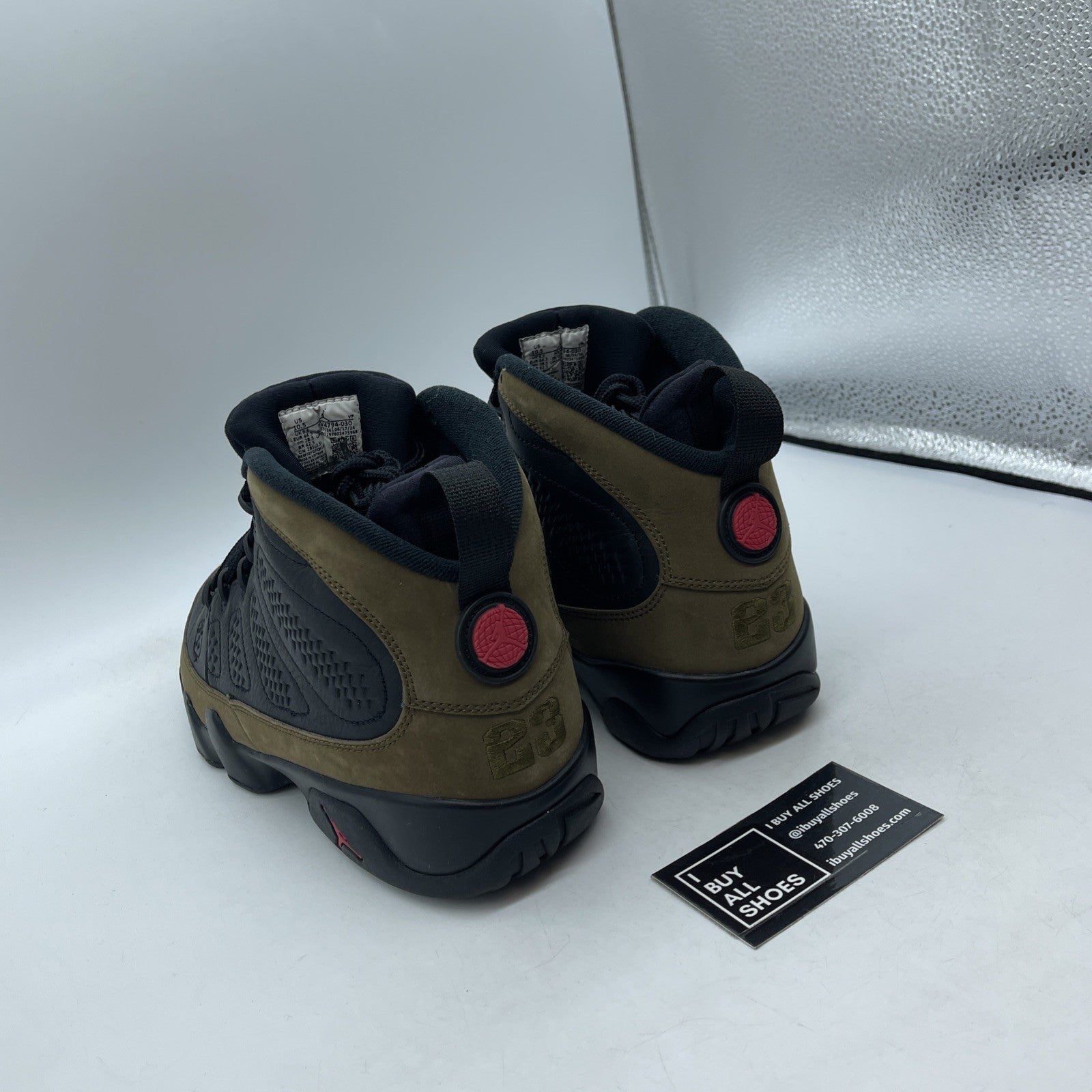 Size 10.5 - Air Jordan 9 Retro 2024 Olive Green Black Red Suede (HV4794-030)