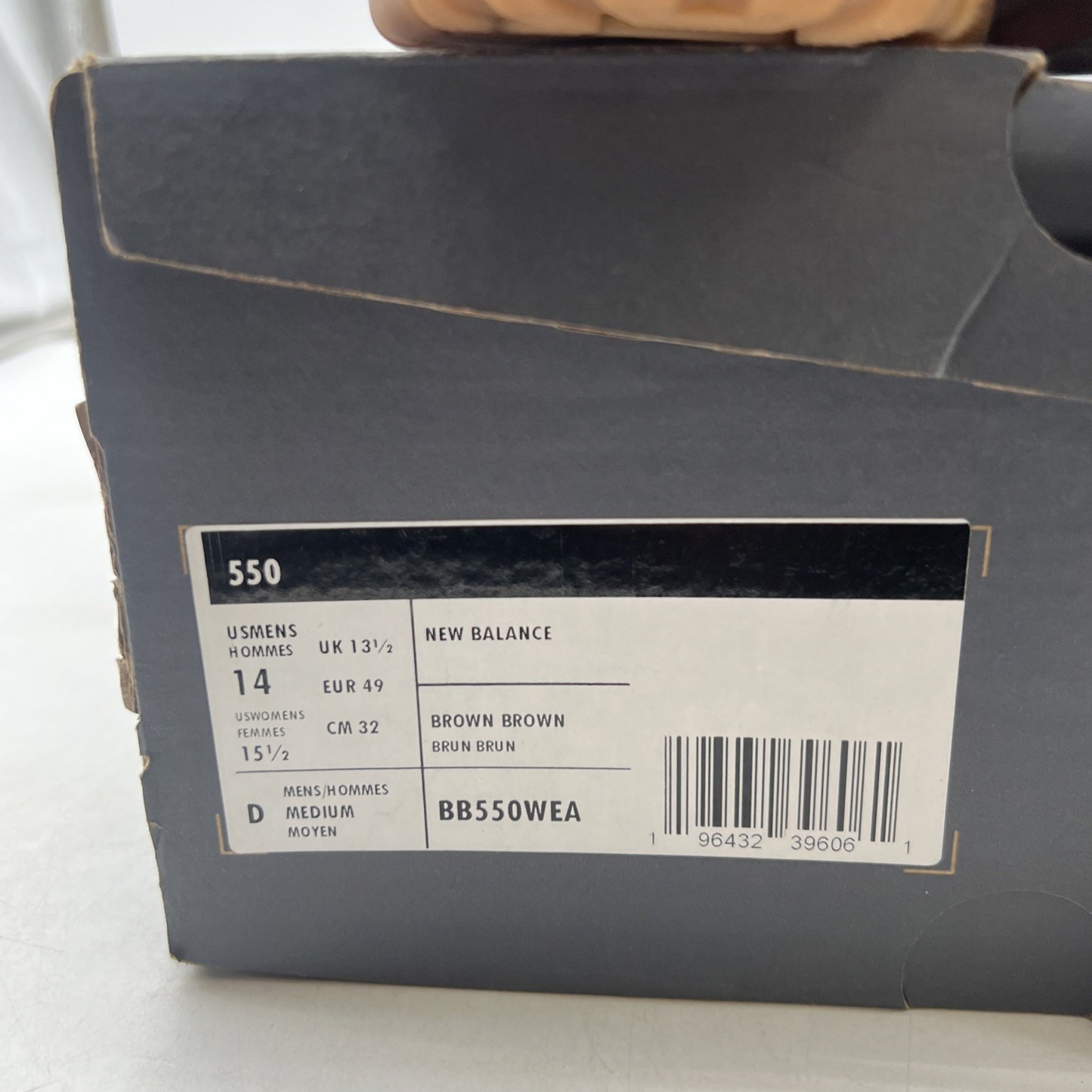 Size 14 - New Balance 550 Wheat (BB550WEA)