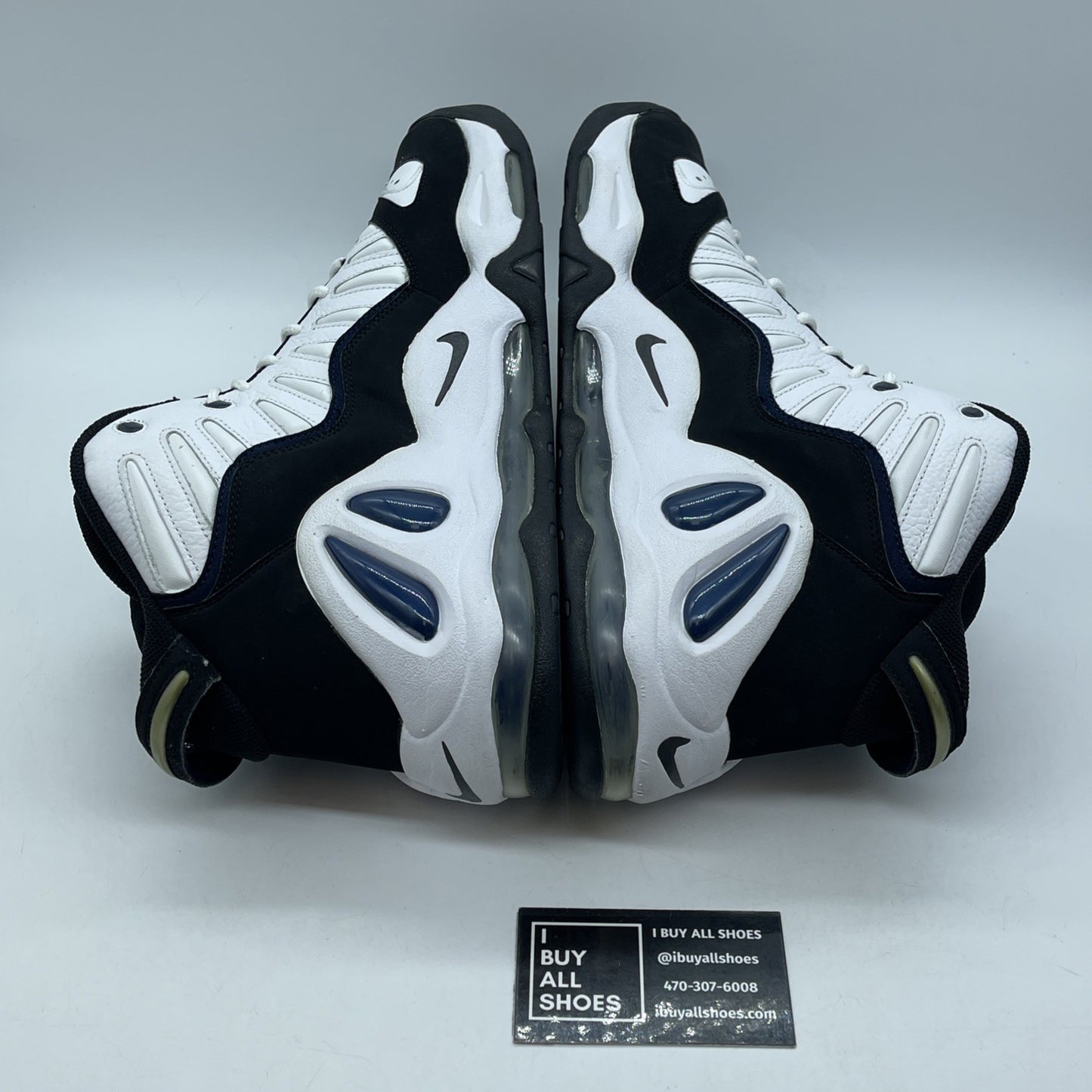 Size 13 - Nike Air Max Uptempo 97 White Black Suede Leather (399207-100)
