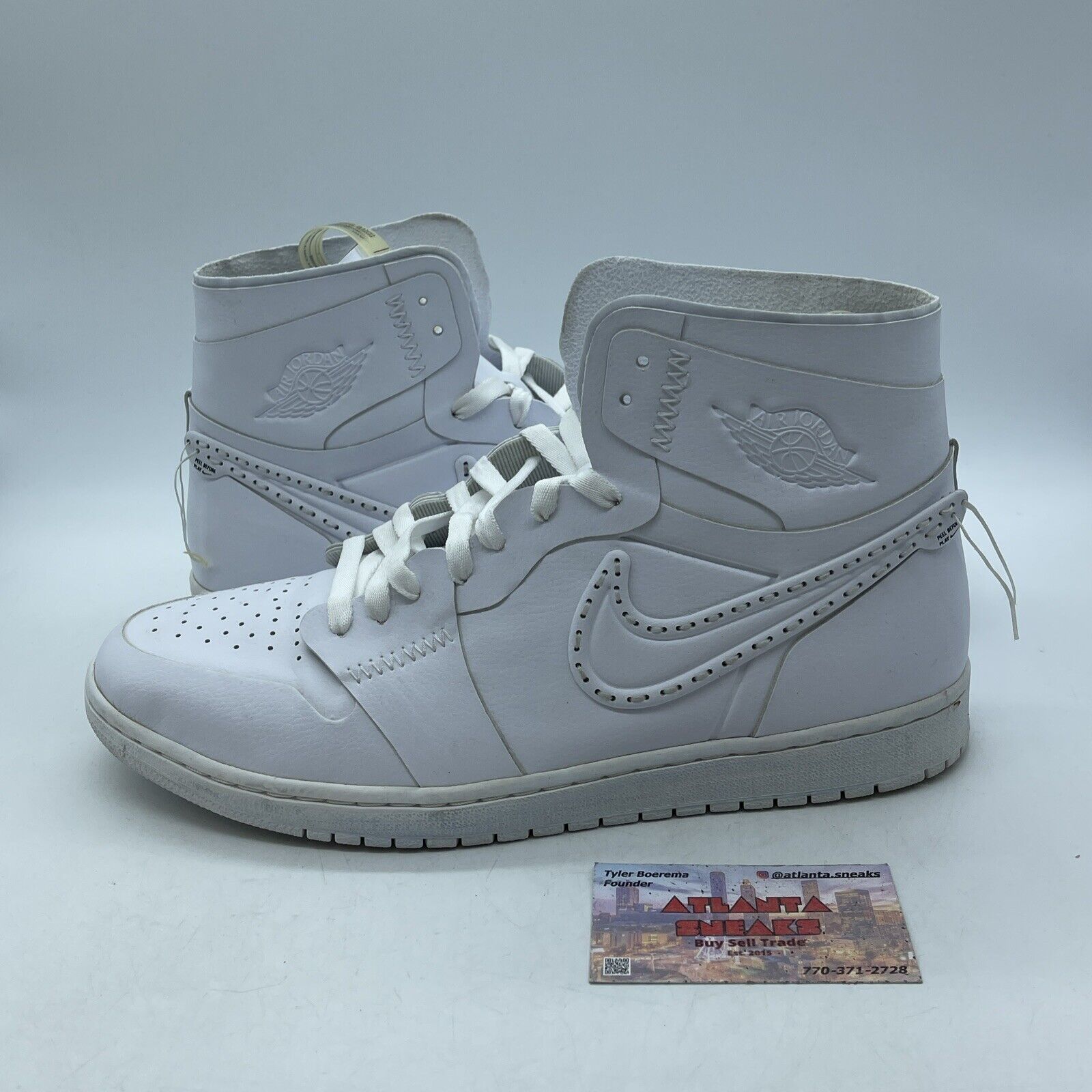 Size 12 - Air Jordan 1 Retro High Noise Cancelling White Leather (CI5910-110)