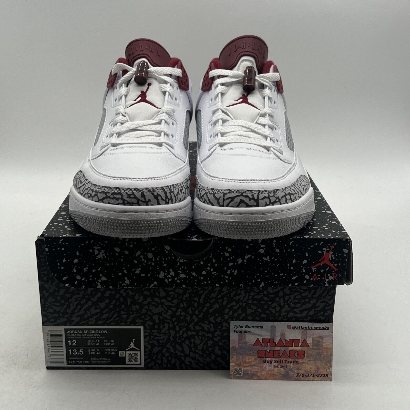 Size 12 - Jordan Spizike Low Team Red Leather Maroon White (FQ1759-106)