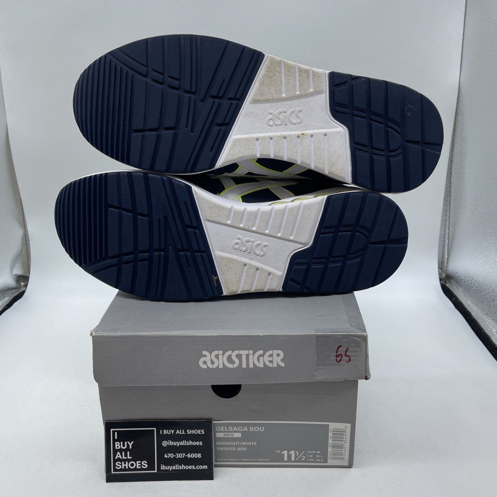 Size 11.5 - Asics Gel Saga Sou Midnight Blue White (1191A112)