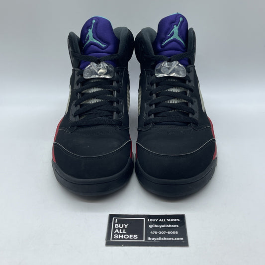 Size 11.5 - Jordan 5 Retro Top 3 Black Red Suede (CZ1786-001)