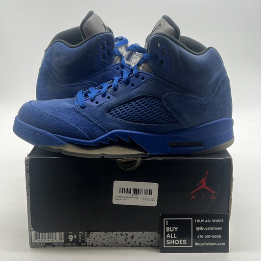 Size 9.5 - Air Jordan 5 Retro Blue Suede (136027-401)