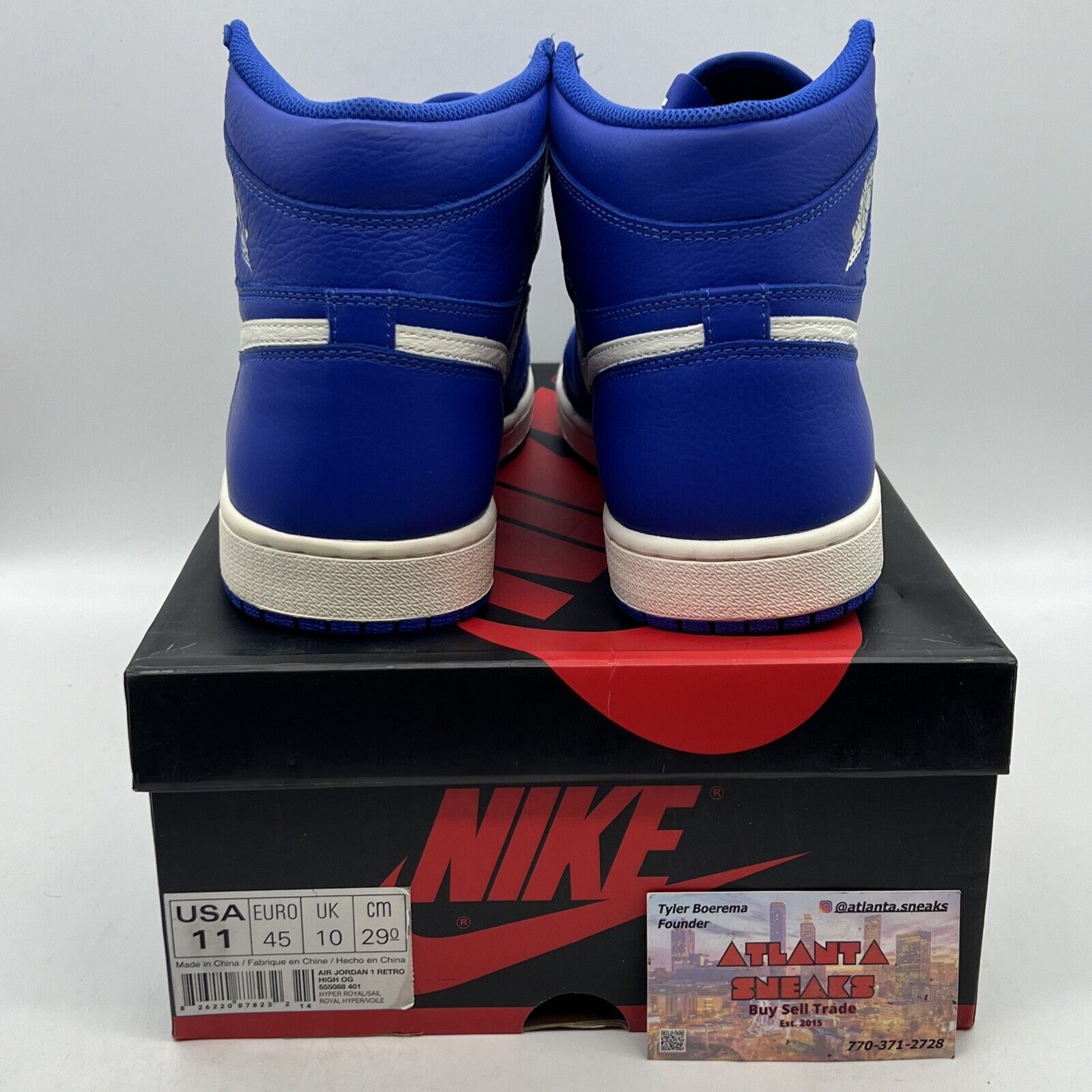 Size 11 - Jordan 1 Retro High OG Hyper Royal 2018 Brand New Og All