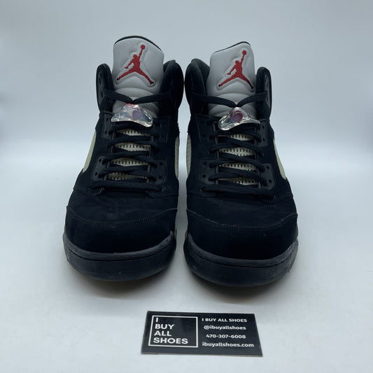 Size 13 - Air Jordan 5 Retro 2011 Black Metallic White Suede (136027-010)